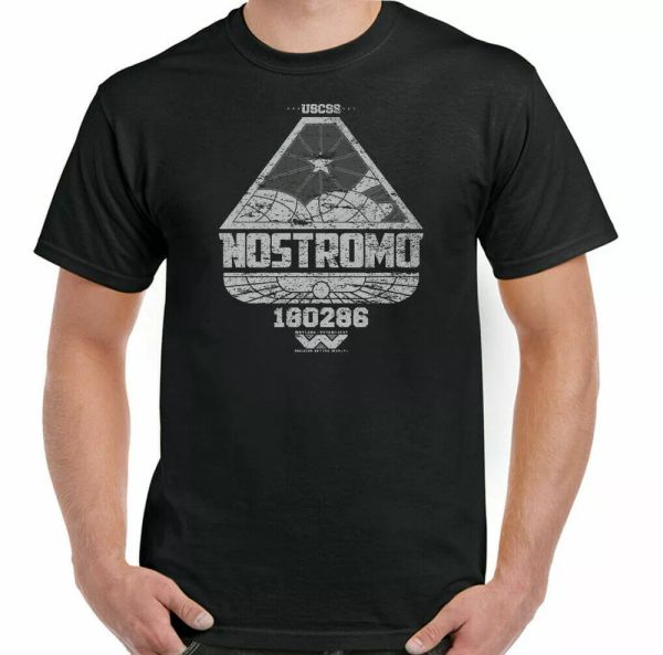 

alien t-shirt mens nostromo movie covenant prometheus weyland yutani tee top, White;black