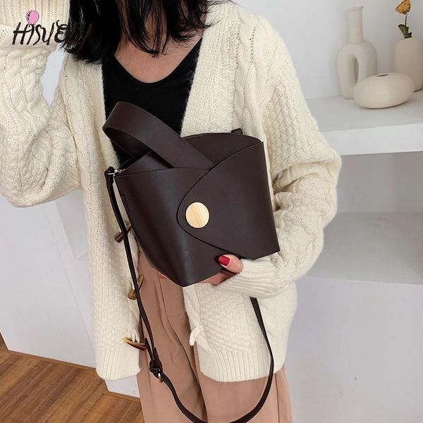 

cross body hisuely personalized women's handbags leather solid women hand bag summer irregular bucket bags purses bg526 q4