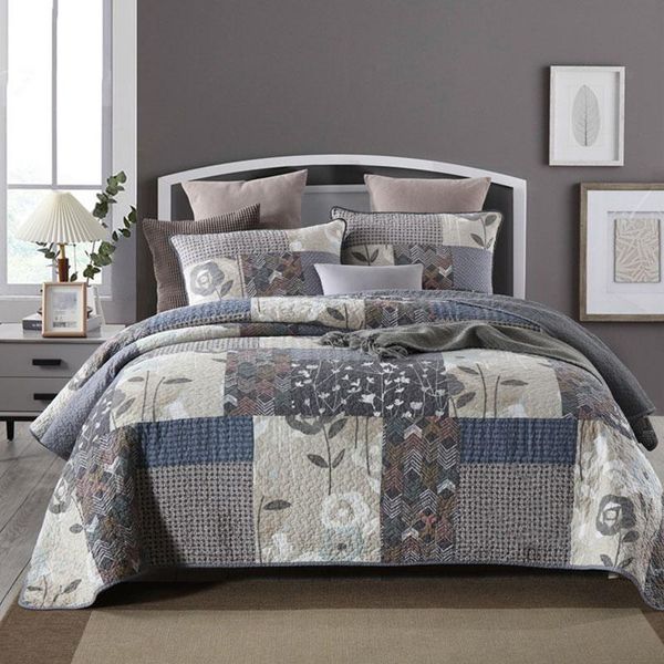 

comforters & sets chausub vintage bedspread on the bed quilt set 3pcs handmade patchwork cotton coverlets pillowcase king size blanket for