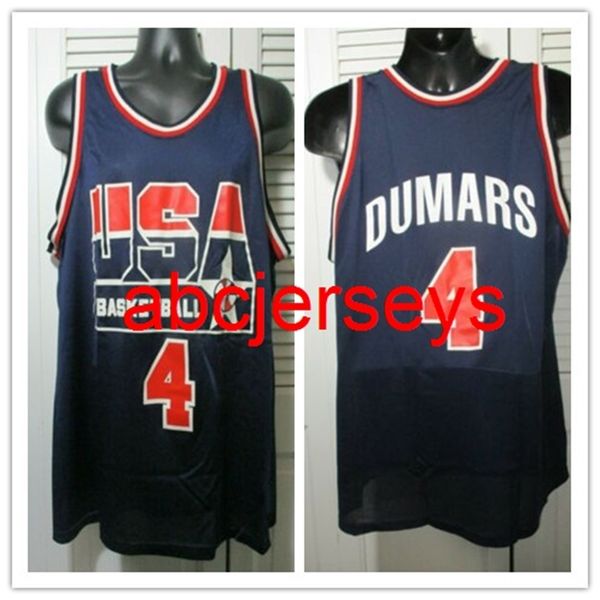 

men women youth 1994 team #4 joe dumars olympics game blue white basketball jersey stitched custom any number name ncaa xs-6xl, Black