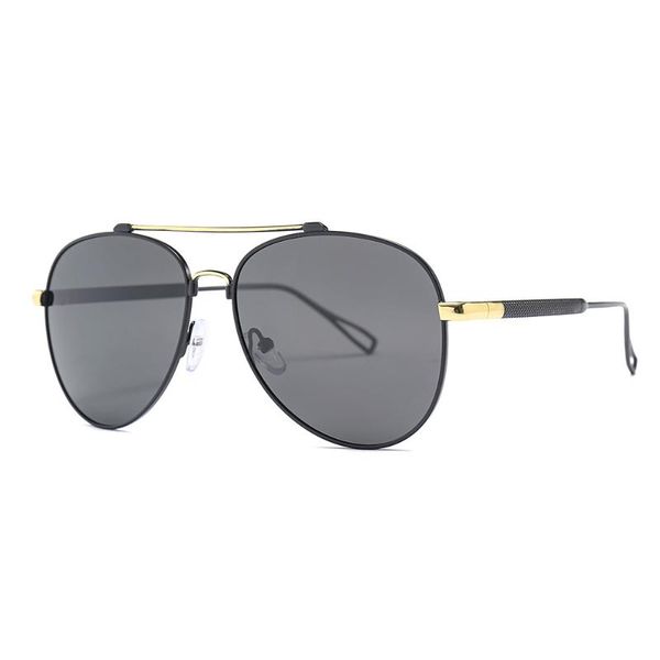 

sunglasses fashion pilot men polarized oversized metal aviation male sun glasses classic black driving shades uv400, White;black