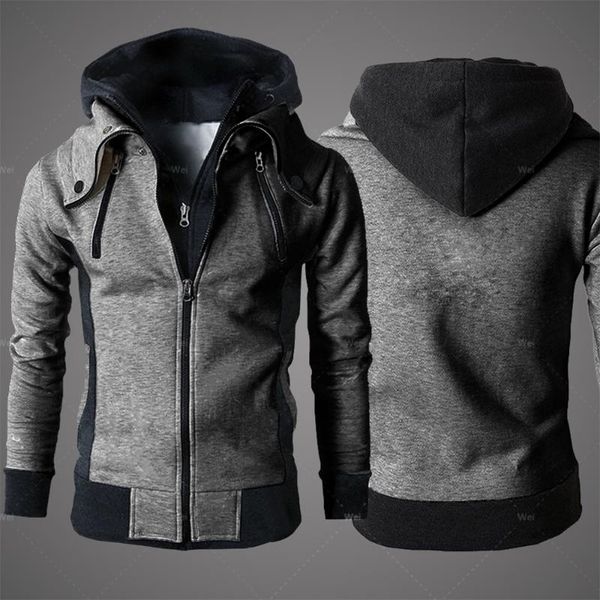 

men's hoodies & sweatshirts clothing outdoor sweatshirt casual male jacket fleece warm hooded quality sportwear harajuku outwear, Black