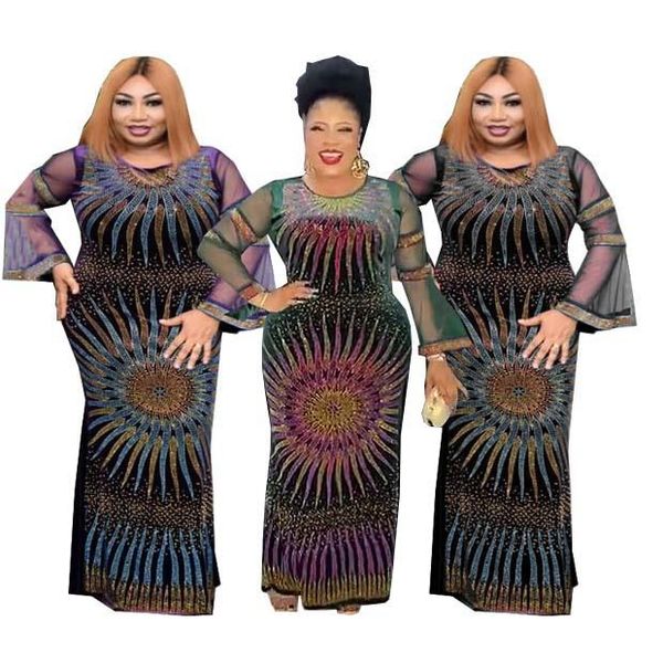 

ethnic clothing african dresses for women autumn dashiki polyester plus size long dress maxi clothes, Red