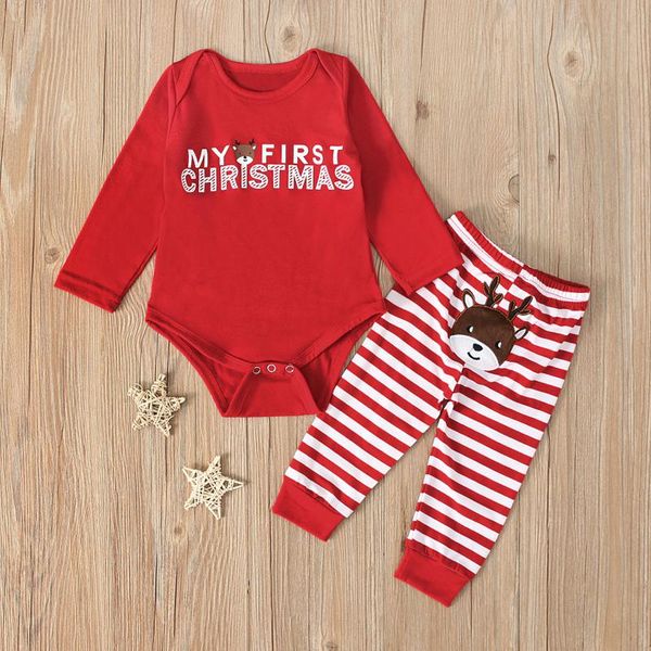 

clothing sets my first christmas baby boy outfit year costume clothes set cute deer bodysuit pant born, White