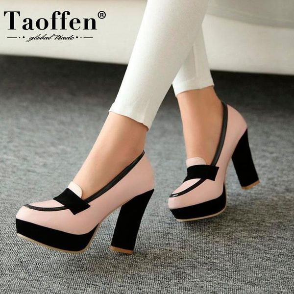 

dress shoes taoffen ladies high heel women footwear fashion lady female brand pumps eur size 34-43, Black