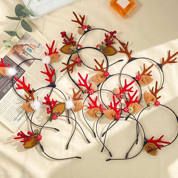

hair accessories christmas headwear female antler elf ears headband year children sweet and cute, Slivery;white