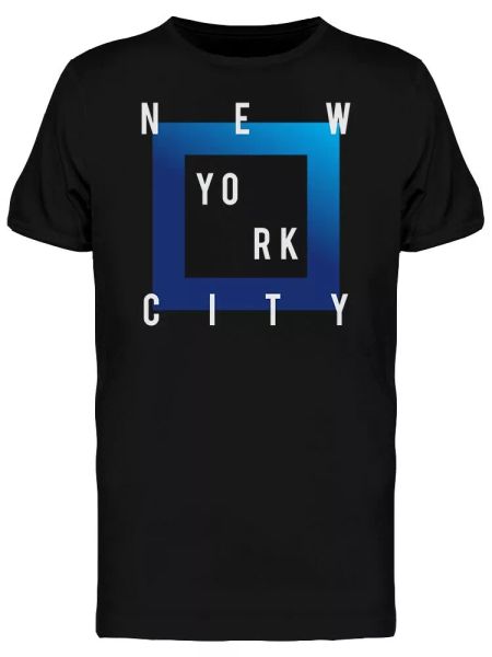 

Outer Blue Square New York Men's Tee -Image by Shutterstock, White;black