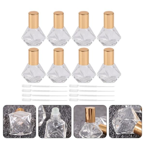 

storage bottles & jars 12pcs 8ml essential oil roll-on subpackaging with droppers