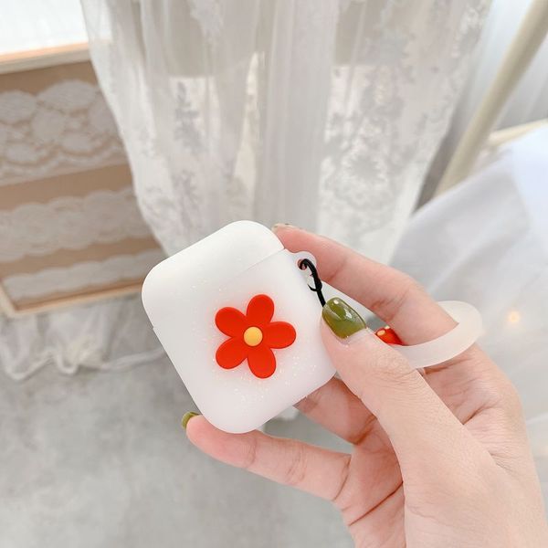 

cute flower case for airpods 1 2 soft silicone flexible cases cover cute shockproof earphone protector bulk 97229