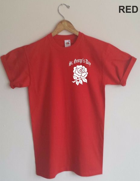 

english rose t-shirt - st.george's day, england, patriotic, all sizes & colours, White;black