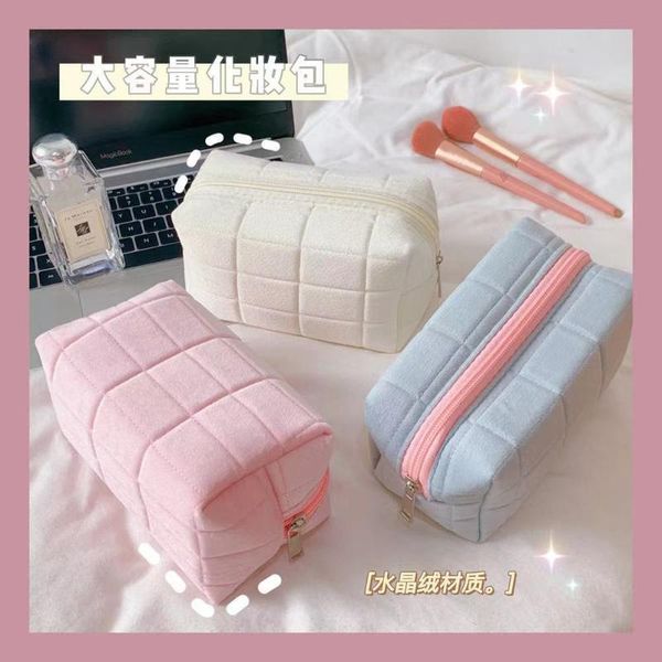 

cosmetic bags & cases canvas packaging pink travel bag with handle