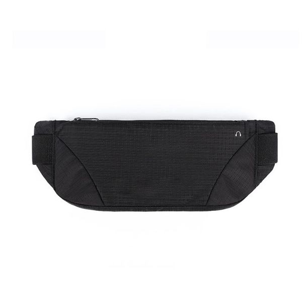 

men women outdoor sports waist pack solid waterproof earphone hole zipper breathable casual running fashion camping portable