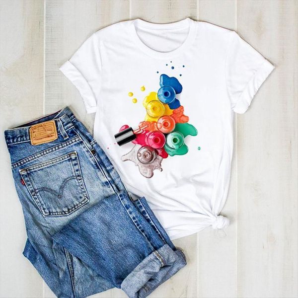 

printed 3d casual elegant womens harajuku cute tee clothes graphic shirt clothing, White