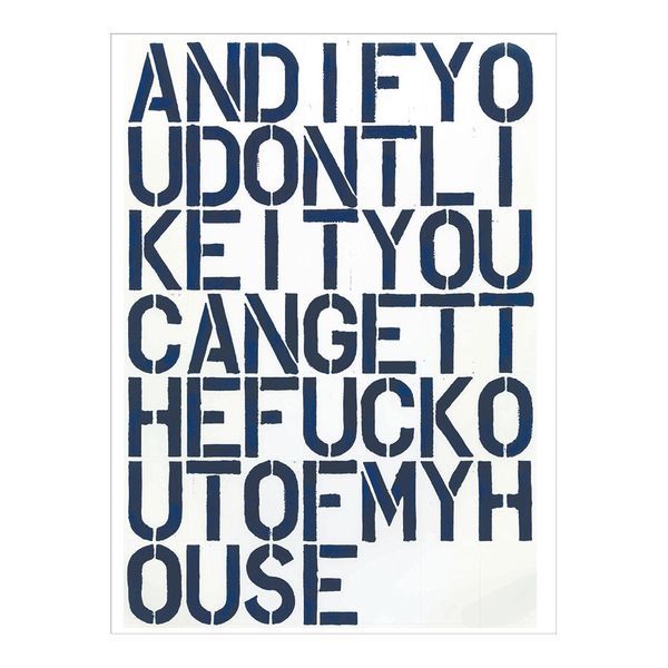 

Christopher Wool If You Dont Like It Painting Poster Print Home Decor Framed Or Unframed Photopaper Material