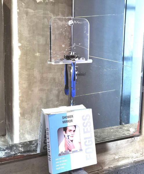 

mirrors wall mounted shaving mirror shower makeup fog bath bathroom with hook hanging gadgets
