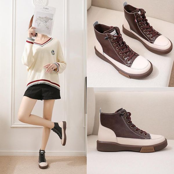 

boots women's 2021 leather plush warm women british net red thin, Black