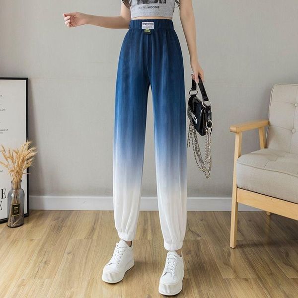 

women's pants & capris gradient wide leg streetwear women harajuku harem trousers korean fashion casual baggy sweatpants jogging pantal, Black;white