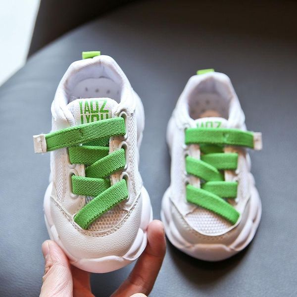 

spring and autumn boys girls solid color white shoes athletic & outdoor, Black