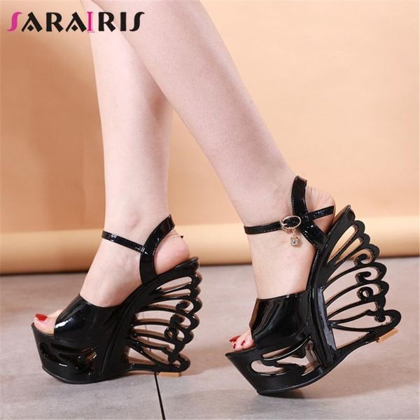 

brand female handmade sandals platform women peep toe fashion party high heels rhinestone shoes woman, Black