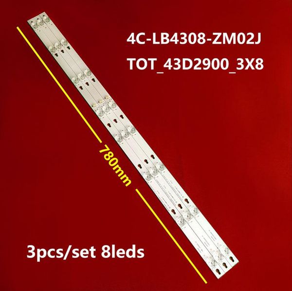 

led backlight strip for thomson 43uc6306 43uc6406 tcl 43s303 43s305 43dp608 d43a810 tot_43d2900_3x8 oem43lb06_led3030f2.1 strips