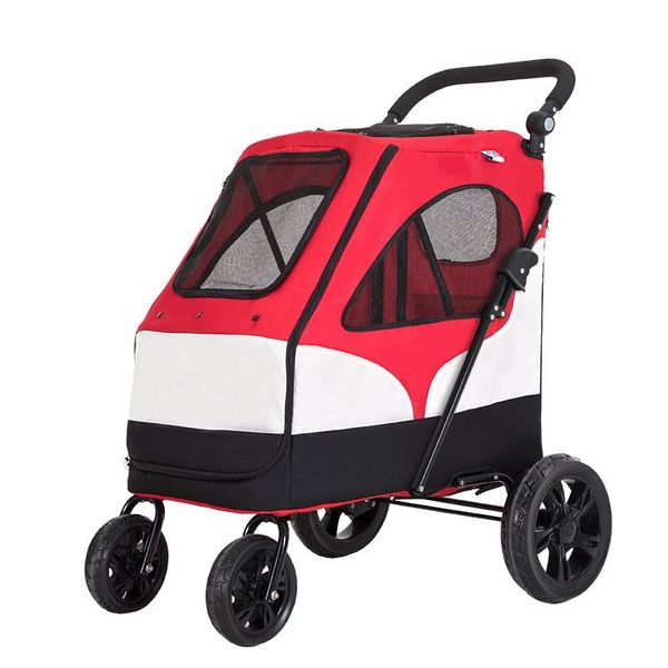 

foldable exquisite large pet stroller light and space load-bearing 55kg dog trolley for travel car seat covers