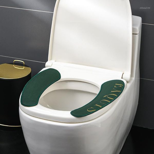 

toilet seat covers velvet cushion winter paste thick four seasons universal cover waterproof gasket home1
