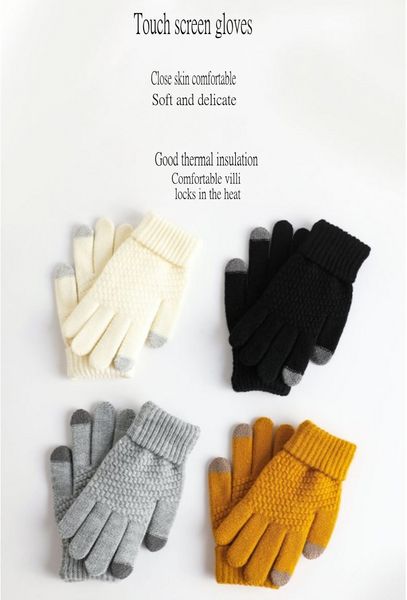 

winter men and women' fashion touch screen jacquard reverse needle gloves christmas gift, Blue;gray