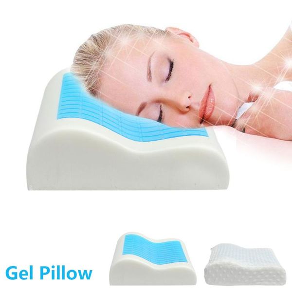 

pillow gel slow-rebound cervical orthopedic cushion memory foam neck antisnore shoulders relax deep-sleeping bedding