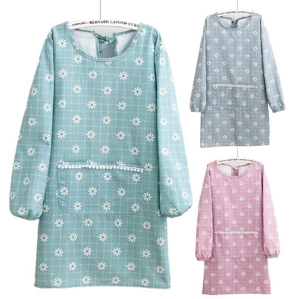 

long sleeved daisy aprons come wi poets, for cooking and baking om grill cleaners women