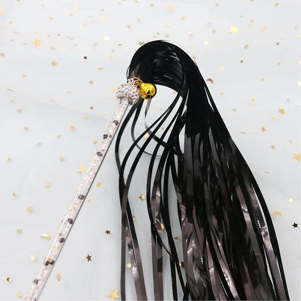 

cat toys stick dangler rod feather bell acrylic tassels training teaser funny kitten wand pet cute interactive teasing