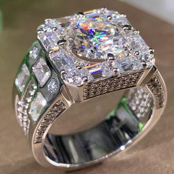 

wedding rings exquisite women silver colour crystal zircon ring iced out charming shining engagement valentine day gift jewelry, Slivery;golden