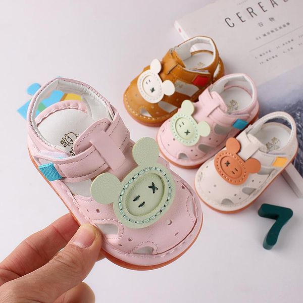 

insole 11.5-14cm 2021 summer sandals soft sole cartoon baby shoes have sound first walkers