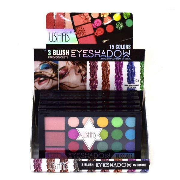 

pearl matte eyeshadow tray plus 3 color blush coffee stage makeup uk1