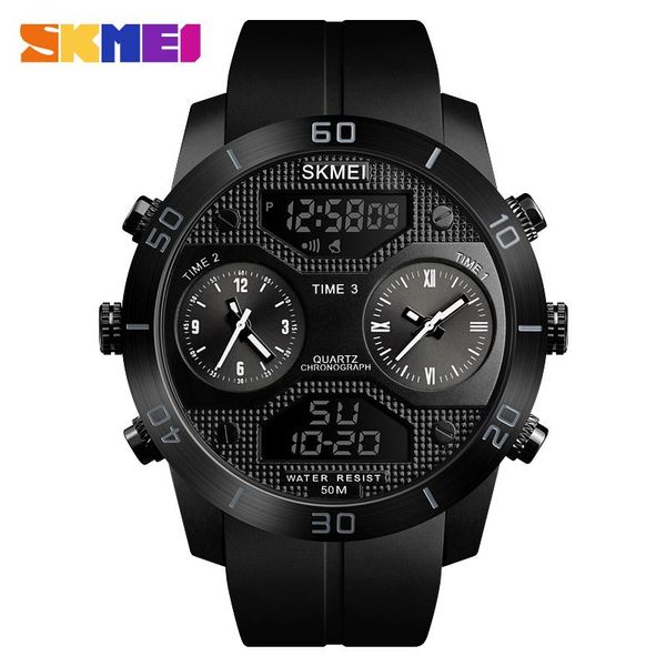 

wristwatches luxury men digital watch waterproof satch bracelet sport fashion brand chronograph alarm clock electronic watches, Slivery;brown
