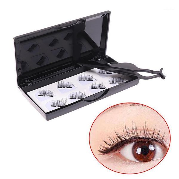 

magnetic eyelashes false makeup handmade full cover thick long magnet eye lashes with eyelash applicator1
