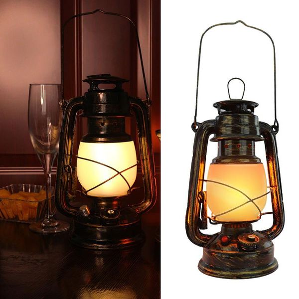 

portable retro led outdoor lantern camping lights lamp courtyard bar atmosphere light with non-slip base lanterns