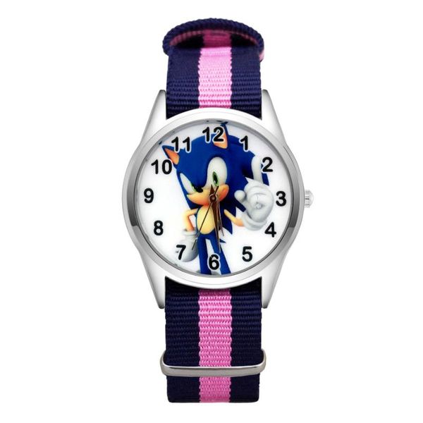 

wristwatches fashion cartoon pretty hedgehog style watches women's girls students boy children nylon strap quartz wrist watch clcok jc1, Slivery;brown