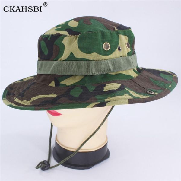 

summer foldable bucket hat women outdoor sunscreen cotton fishing hunting cap men camo camouflage printing caps hats, Black;white