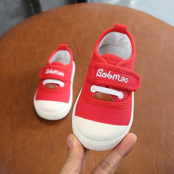 

spring autumn kids canvas shoes toddler baby boys and girls low sports sneakers children slip on flats casual, Black;red