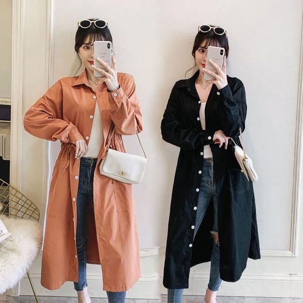

casual dresses spring autumn summer girl vestido women elegant office korean plus size long sleeve midi maxi shirt dress outerwear l-3xl, Black;gray