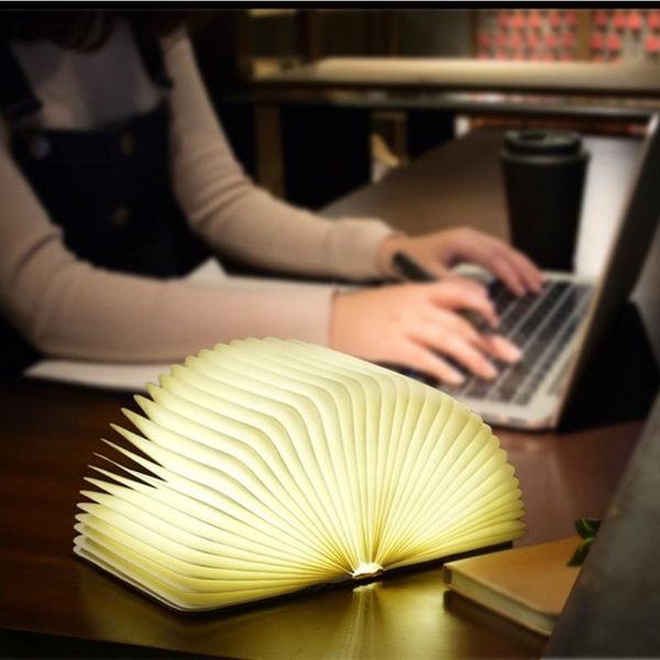

book lights led usb bluetooth audio 5colors creative rgb waterproof lamp night light rechargeable foldable table desk home decor