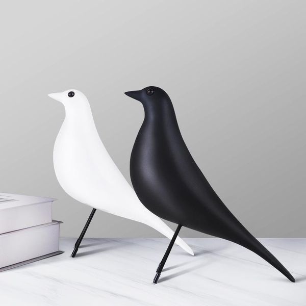 

resin craft bird figurine statue office ornaments sculpture home decoration accessories black decorative objects & figurines