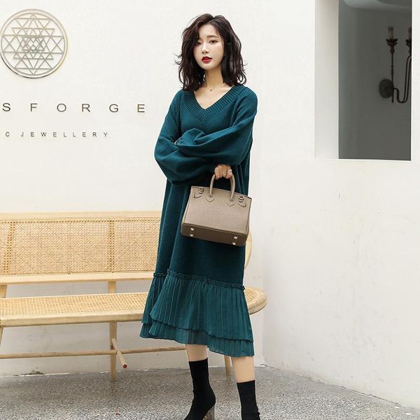 

casual dresses 2021 fashion knitted dress for women elegant ladies wear slim female street long sleeve knit bottom vestidos, Black;gray