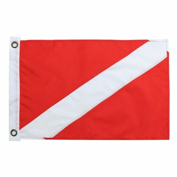 

red diver down flag kayak boat safety signal marker banner for underwater scuba diving spearfishing pool & accessories