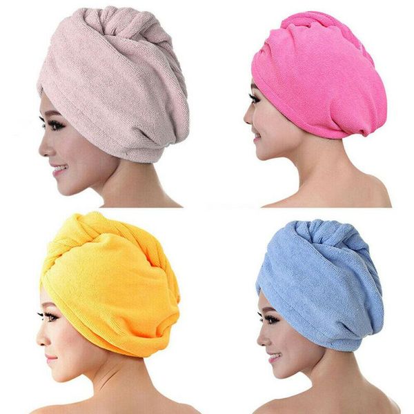 

towel rapid quick drying hair dry hat bath wrapped bathing cap