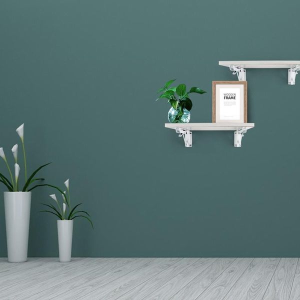 

pieces home wall mount stainless steel storage holder bracket decor folding shelf bathroom shelves