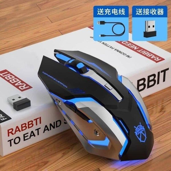 

mice wireless mouse game gaming rechargeable with colorful lighting.