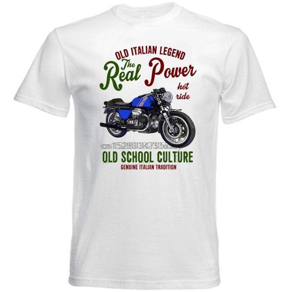 

men's t-shirts vintage italian motorcycle moto guzzi 750 sport - cotton t-shirt(1), White;black