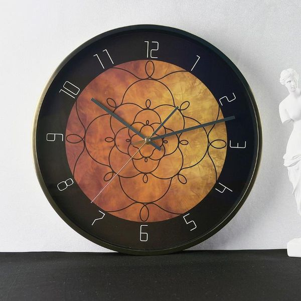 

wall clocks nordic simple metal clock modern design fashion creative bedroom watch living room silent zegar home decor ec50zb