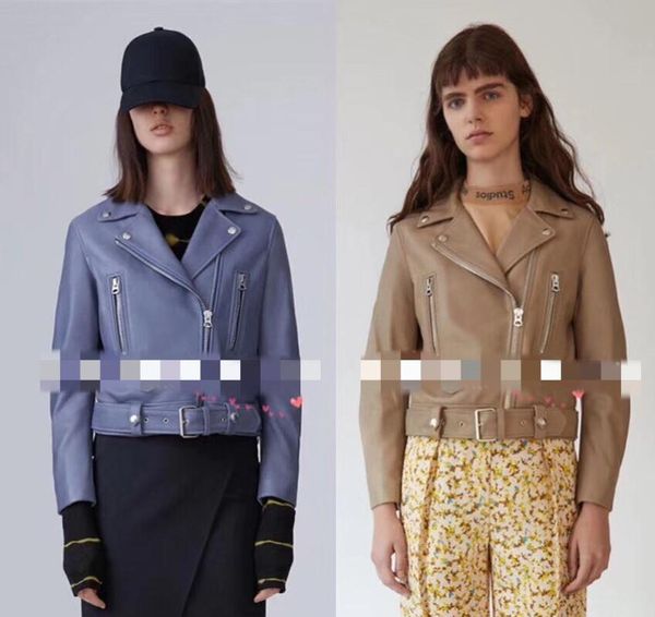 

women's leather & faux the 2021 ms sheep motorcycle suit garment jacket with big star model, Black